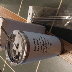 New Metal Tumbler with extra straws